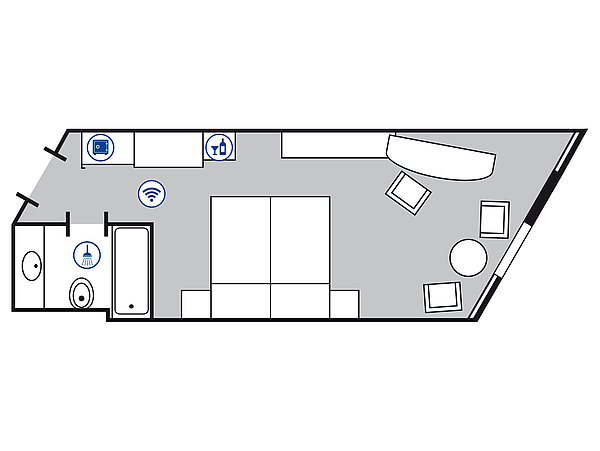 Room floor plan Comfort room | Maritim Hotel Bad Homburg