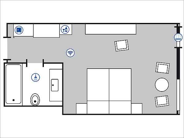 Plan de la chambre Classic | Maritim Strandhotel Travemünde