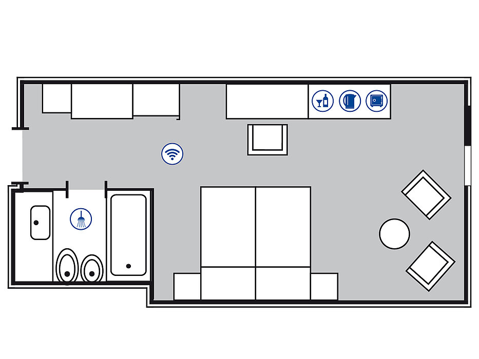 Plan de la chambre Superior | Maritim Hotel Königswinter