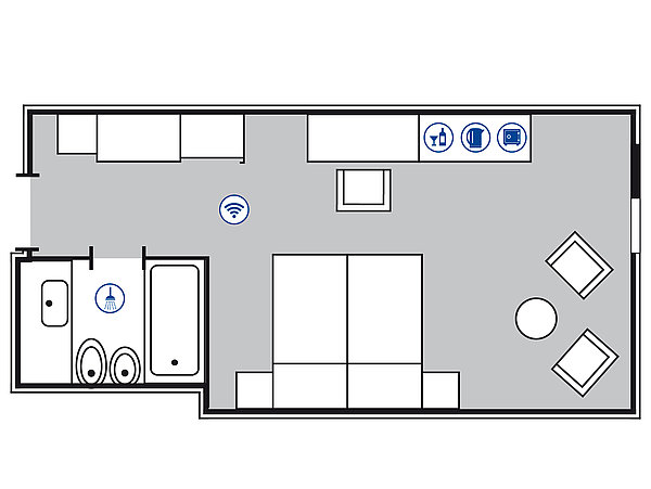 Plano de la habitación Superior | Maritim Hotel Königswinter