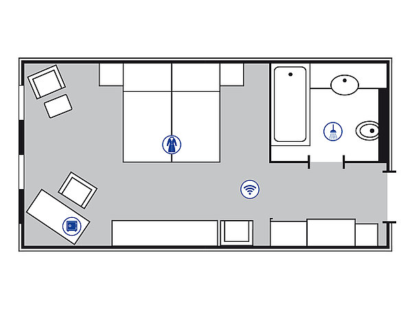 Plano de la habitación Superior | Maritim proArte Hotel Berlin