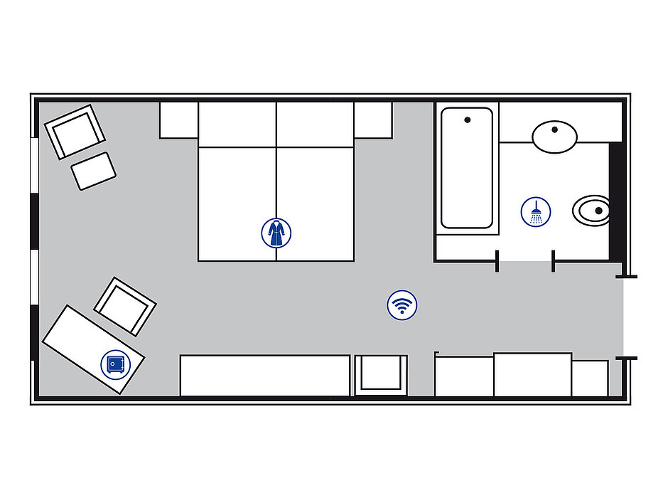 Plan de la chambre Superior | Maritim proArte Hotel Berlin