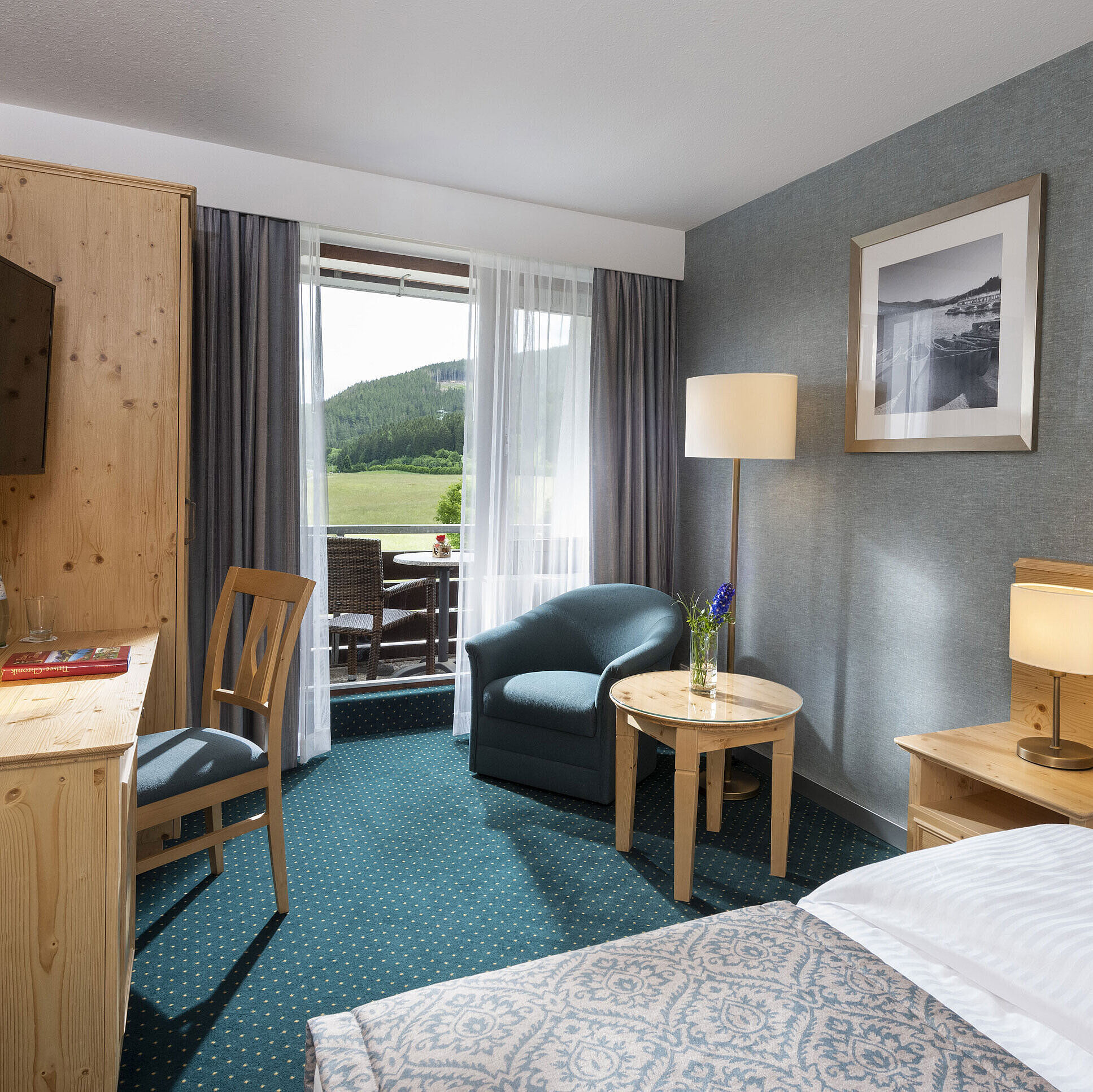 Comfort room Double room with balcony at Maritim TitiseeHotel and green view