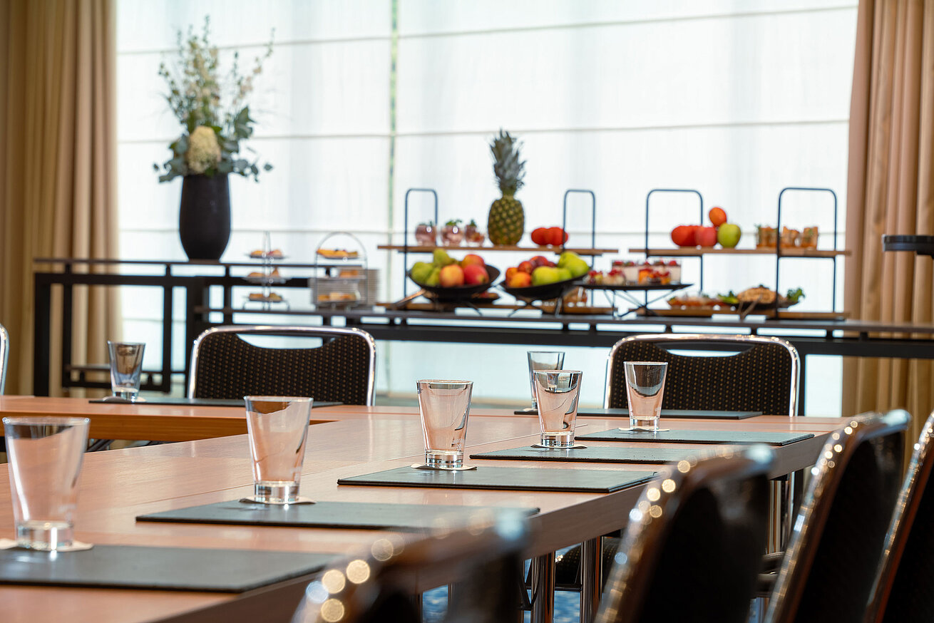Catering conférence avec fruits frais et snacks au Maritim Hotel Düsseldorf