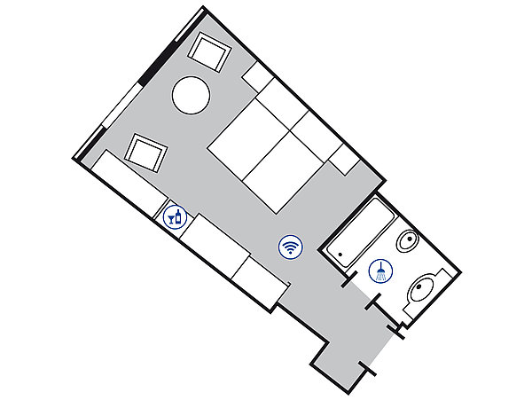 Plan de la chambre Comfort | Maritim Hotel Ulm