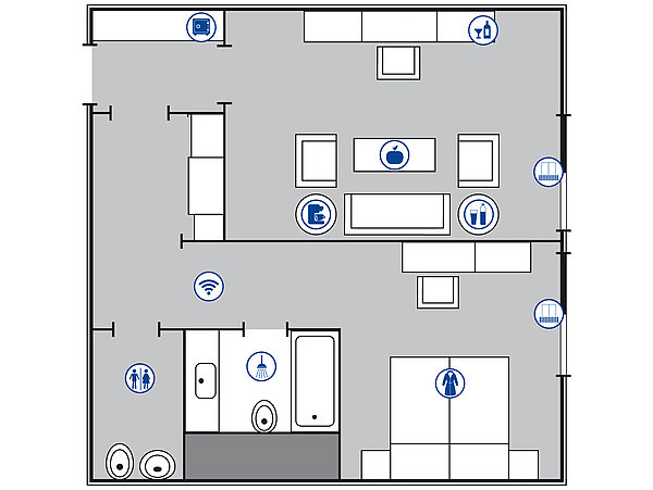 Room floor plan Large Suite | Maritim Hotel Darmstadt