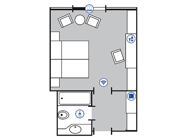 Room floor plan Superior room | Maritim Hotel am Schlossgarten Fulda