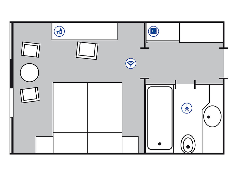 Plano de la habitación Classic | Maritim Hotel am Schlossgarten Fulda