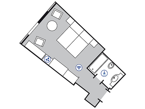 Plan de la chambre Classic | Maritim Hotel Ulm