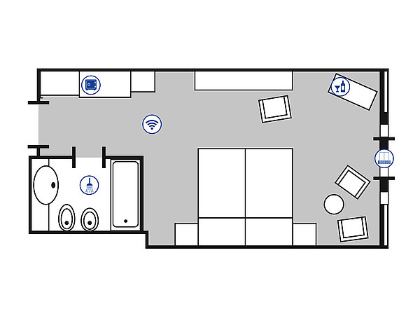 Plan de la chambre Classic | Maritim Hotel Bad Wildungen