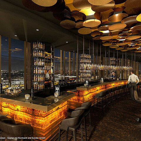 Skybar Noord © Maritim Hotel Amsterdam - Geplan mit Reinhardt und Sander GmbH