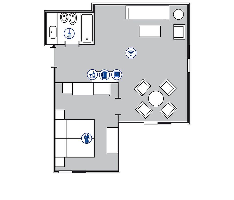 Plan de la salle Suite Junior | Maritim Hotel Königswinter