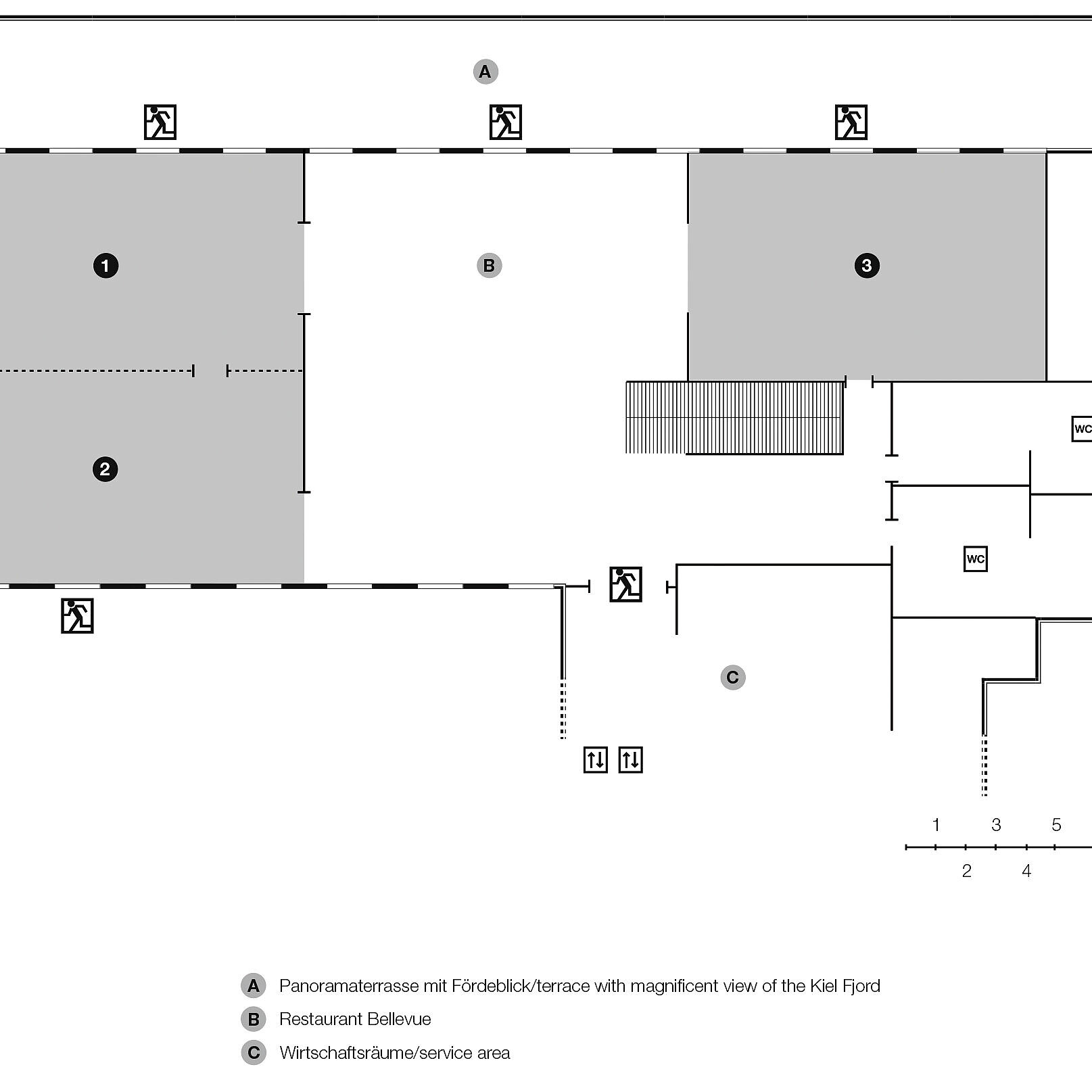 Plano de construcción, sótano | Maritim Hotel Bellevue Kiel