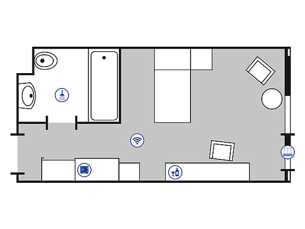 Plano de la habitación Classic | Maritim Hotel Bad Salzuflen