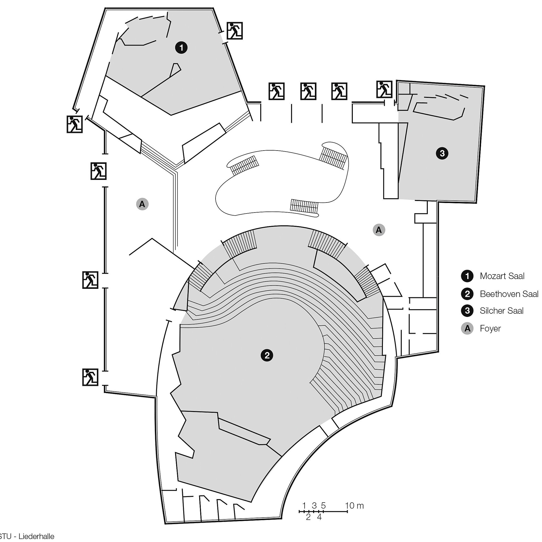 Plano de construcción, Liederhalle | Maritim Hotel Stuttgart