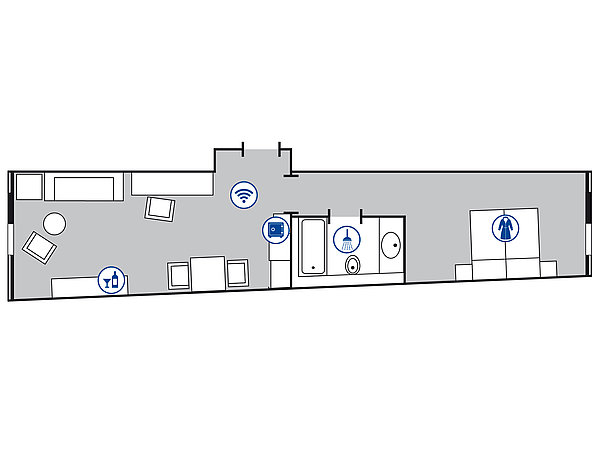Plan de la salle Suite Junior | Maritim Hotel München