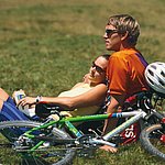 Pause pendant le cyclisme