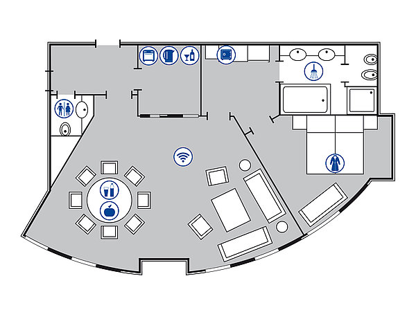 Plan de la salle Suite Luxury | Maritim Hotel Bonn