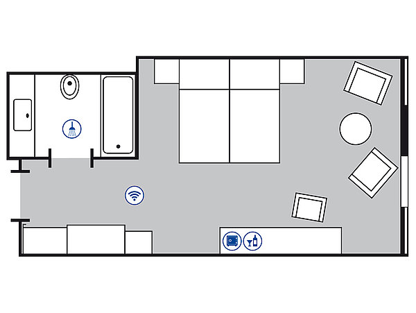 Plan de la chambre Superior | Maritim Hotel Köln