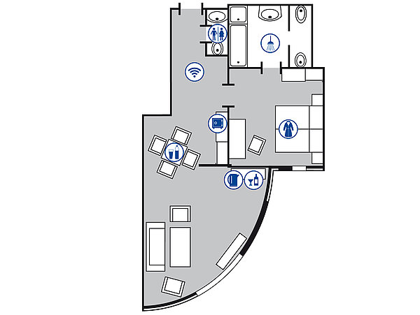 Plano de la habitación Suite Junior | Maritim Airport Hotel Hannover