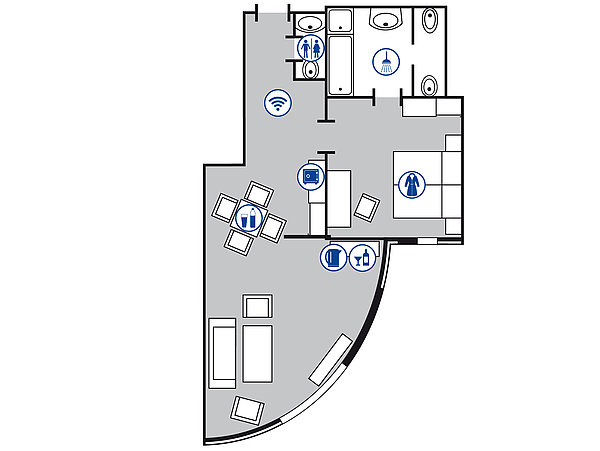 Zimmergrundriss Master Suite | Maritim Airport Hotel Hannover