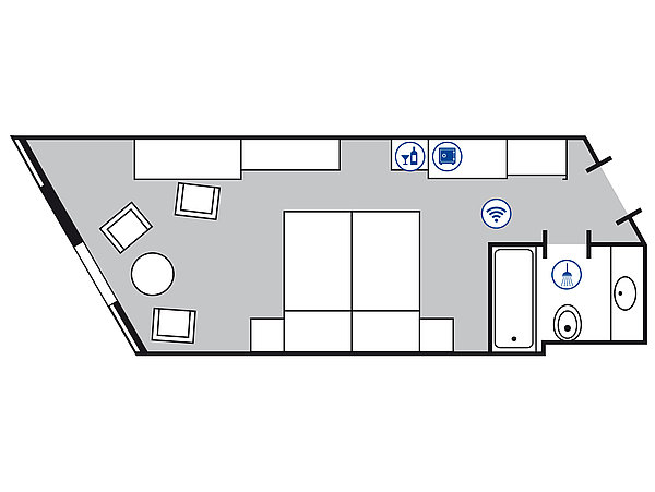 Plano de la habitación Classic | Maritim Hotel Bad Homburg