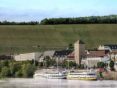 Maritim Hotel Würzburg and Congress Centrum with vineyard view and Main river dock
