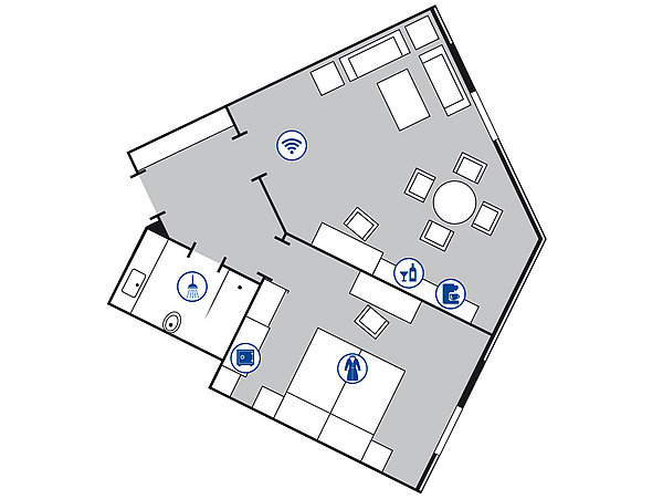 Plan de la salle Suite Junior | Maritim Hotel Stuttgart
