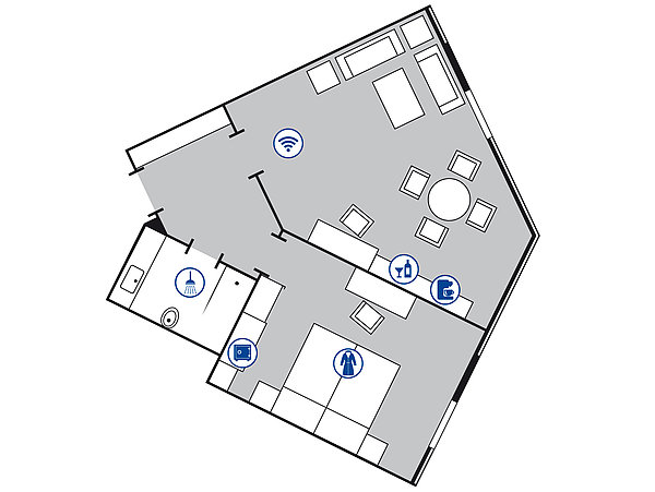 Zimmergrundriss Junior Suite | Maritim Hotel Stuttgart