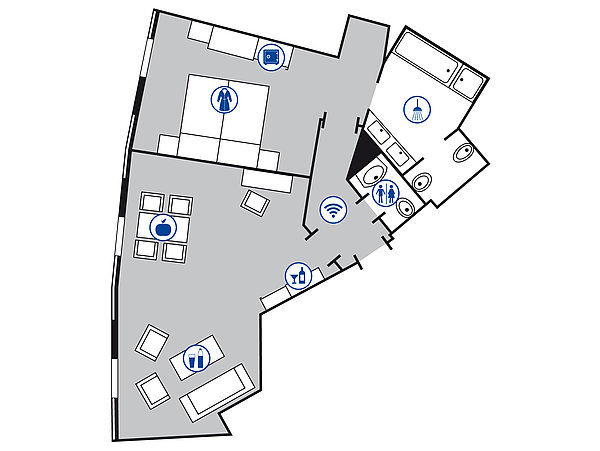 Plano de la habitación Suite | Maritim Hotel Ulm