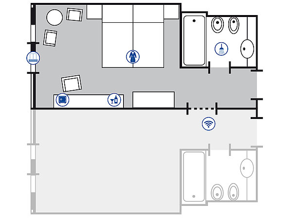 Room floor plan Superior room | Maritim TitiseeHotel