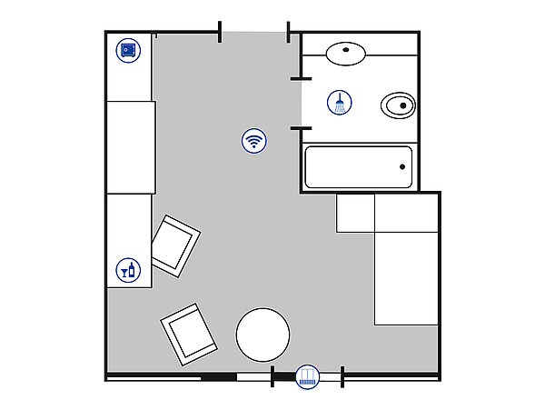 Plan de la chambre Comfort | Maritim Hotel Bad Wildungen