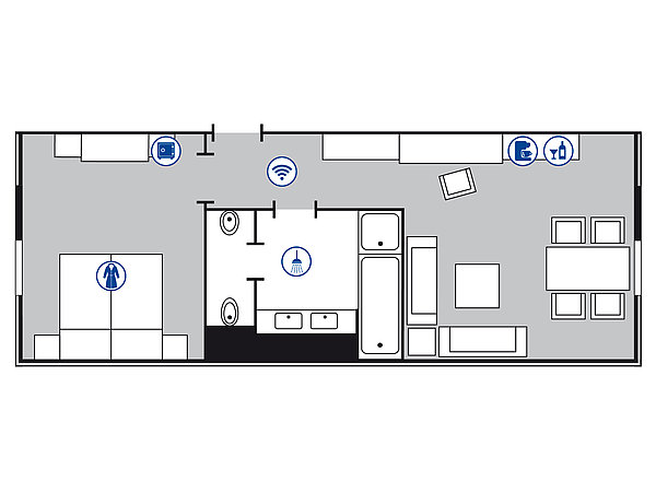 Zimmergrundriss Junior Suite | Maritim Hotel Stuttgart