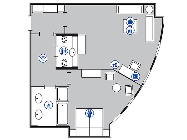 Zimmergrundriss Suite | Maritim Hotel Bonn