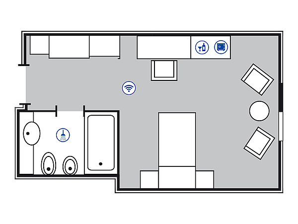 Room floor plan Superior room | Maritim Hotel Bonn