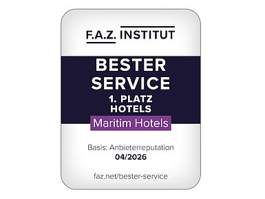 FAZ award 1st place Best Service for Maritim Hotels based on provider reputation in April 2026