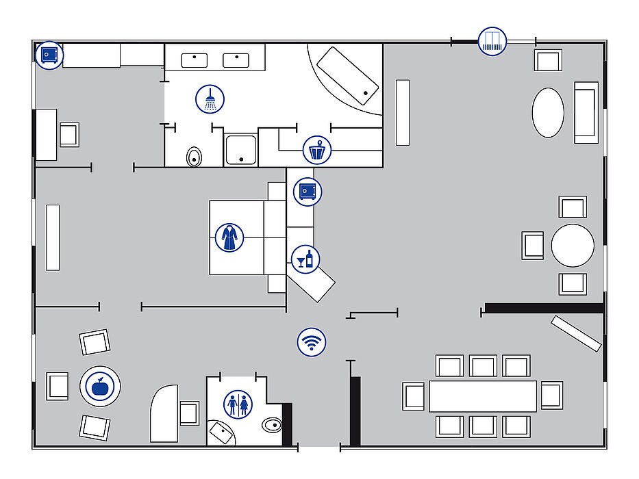 Plan de la salle Suite Presidential | Maritim proArte Hotel Berlin