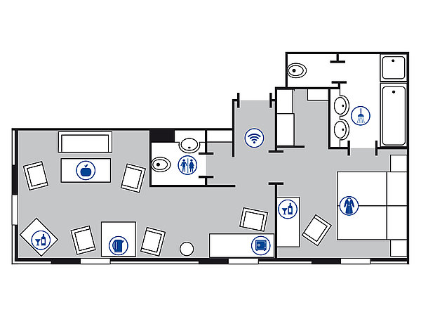 Room floor plan Suite | Maritim Hotel am Schlossgarten Fulda