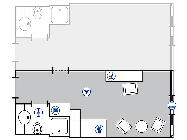 Room floor plan Classic room | Maritim TitiseeHotel