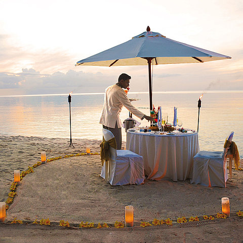 Cena privada en la playa | Maritim Hotel Mauritius