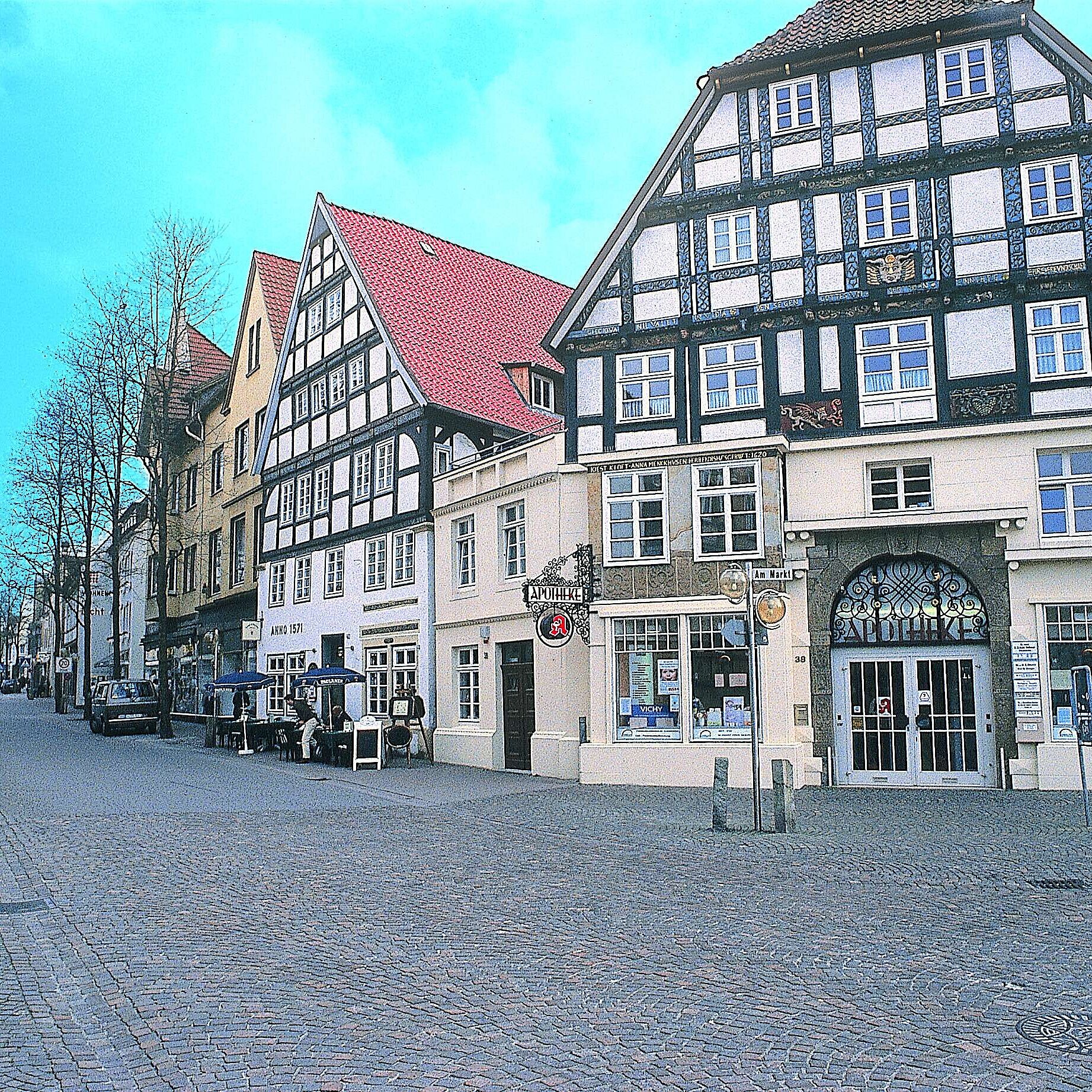 Maisons historiques et cafés près de l'hôtel Maritim Bad Salzuflen
