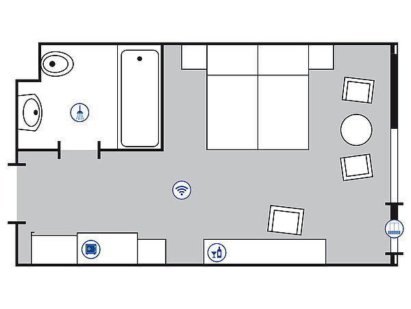 Room floor plan Comfort room | Maritim Hotel Bad Salzuflen