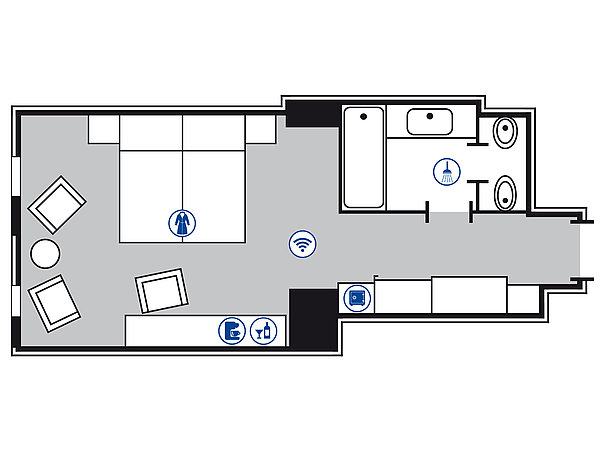 Plan de la chambre Superior | Maritim Hotel & Internationales Congress Center Dresden