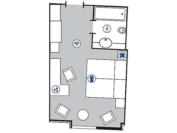 Plano de la habitación Comfort | Maritim Hotel Mannheim