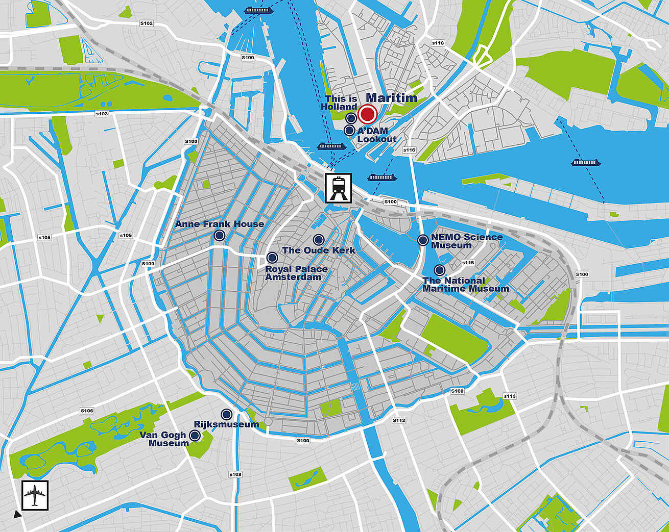Vía de acceso Maritim Hotel Amsterdam