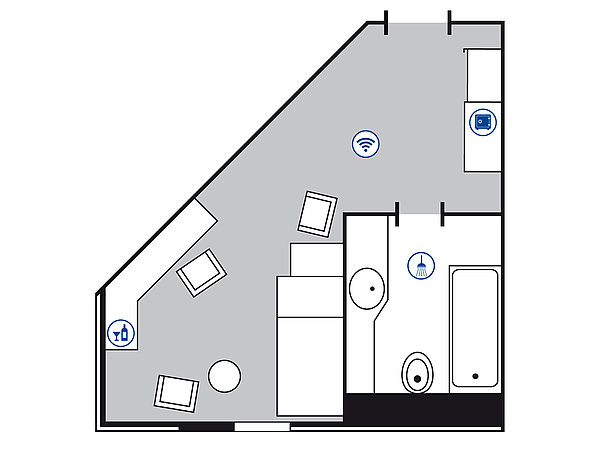 Room floor plan Classic room | Maritim Hotel am Schlossgarten Fulda