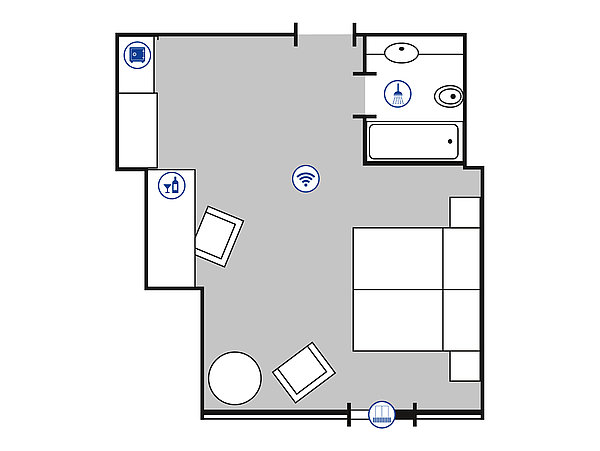 Plan de la chambre Comfort | Maritim Hotel Bad Wildungen