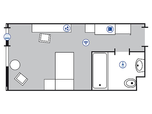 Planimetria della camera Comfort | Maritim Hotel Bad Salzuflen