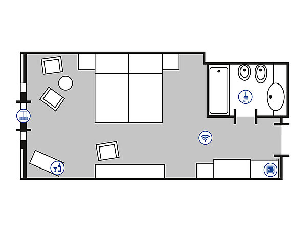 Zimmergrundriss Comfort Zimmer | Maritim Hotel Bad Wildungen