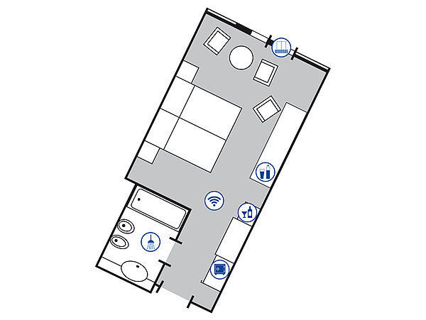 Zimmergrundriss Superior Zimmer | Maritim Hotel Würzburg